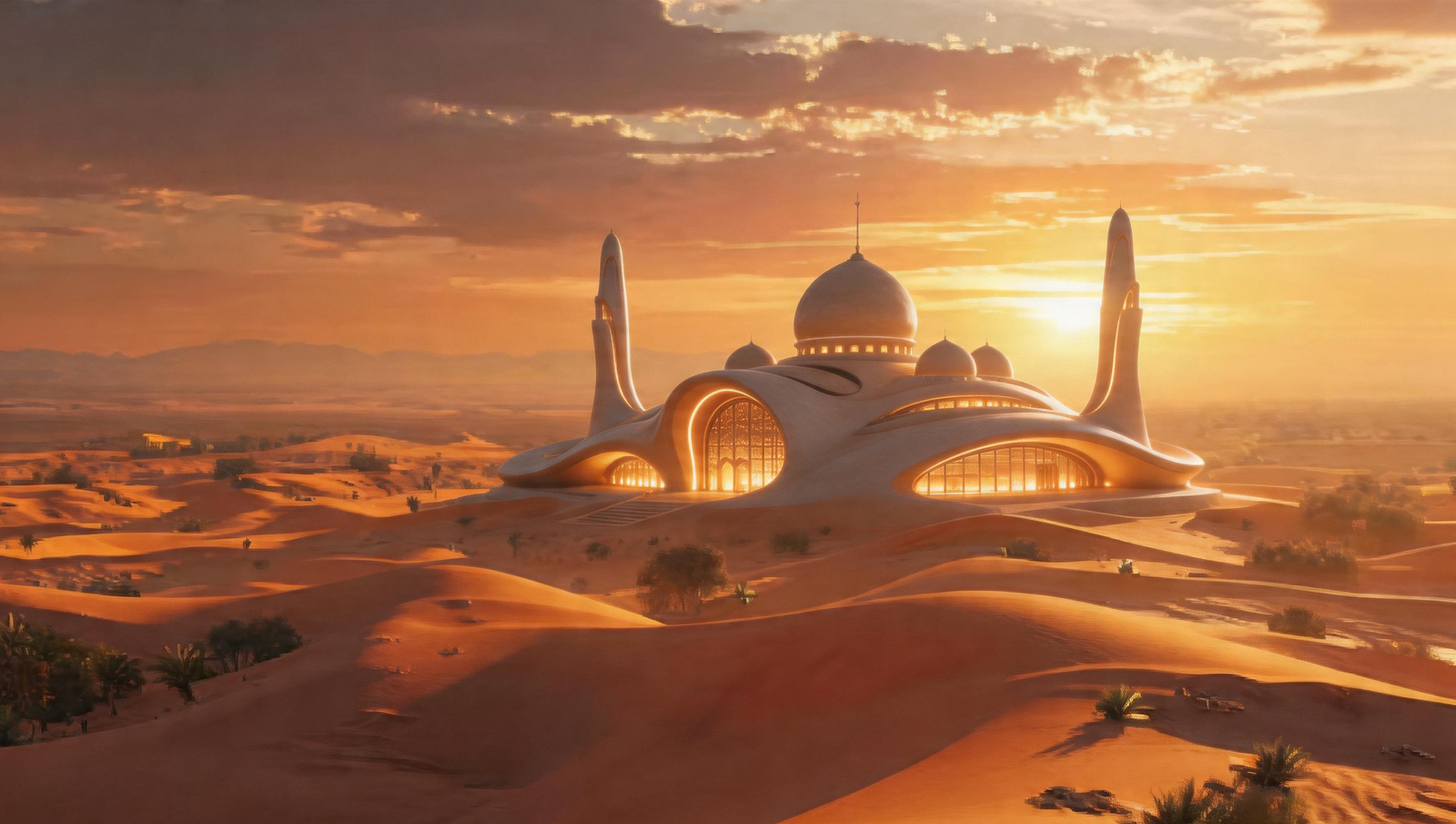Futuristic Orange Background